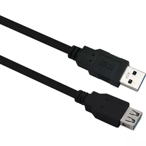 USB 3.0 extension cable helos 288351, 2.0 m, black, male-to-female