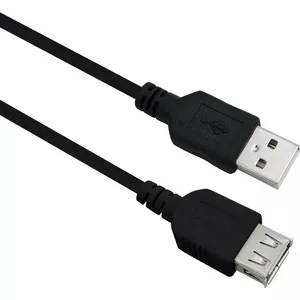 USB 2.0 extension cable helos 288309 0.5 m — Black, male-to-female