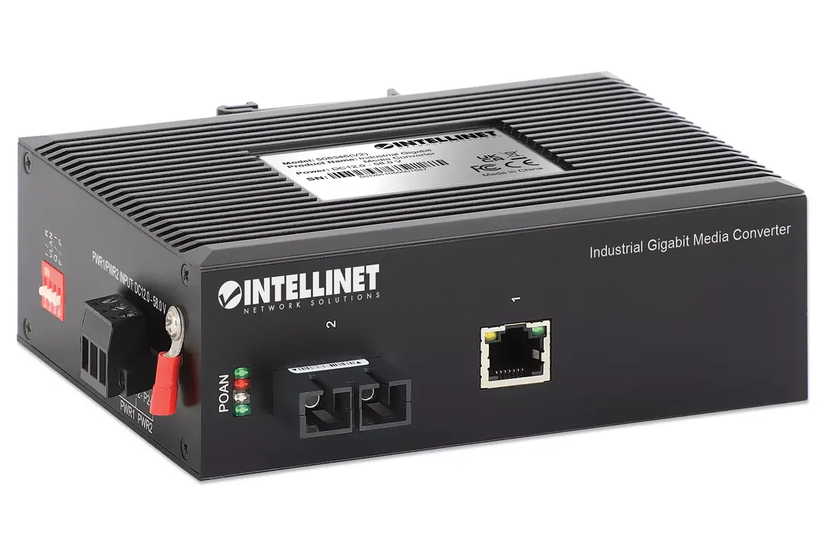 Media Converter Intellinet Industrial Gigabit 10/100/1000Base-TX to 1000Base-LX Photo 2