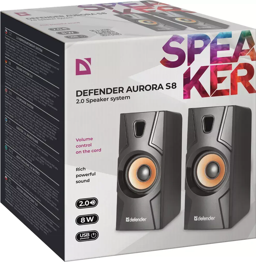DEFENDER Aurora S8 проводная акустика 2.0, 8 Вт Photo 6