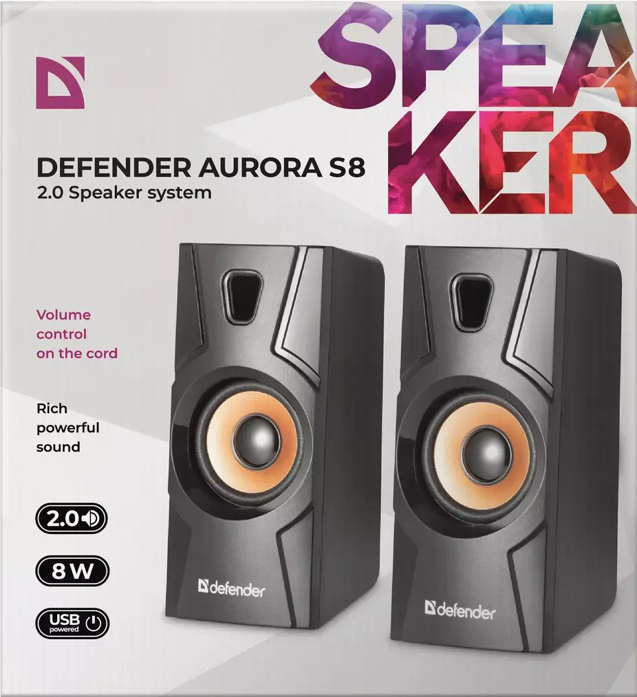 DEFENDER Aurora S8 проводная акустика 2.0, 8 Вт Photo 7