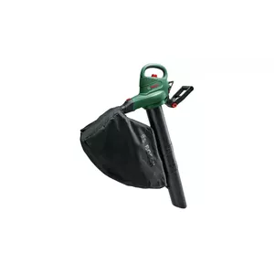 Rokas pūtējs Bosch Universal GardenTidy 2300 — 2300 W, 576 m³/h, 45 L maisiņš, 185–285 km/h, šķeldošanas funkcija