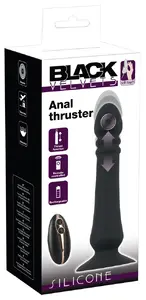 Анальный вибратор Black Velvets Anal Thruster, силикон, водонепроницаемый, длина 19.5–20.5 см, вставляемая 18 см, Ø до 4.4 см