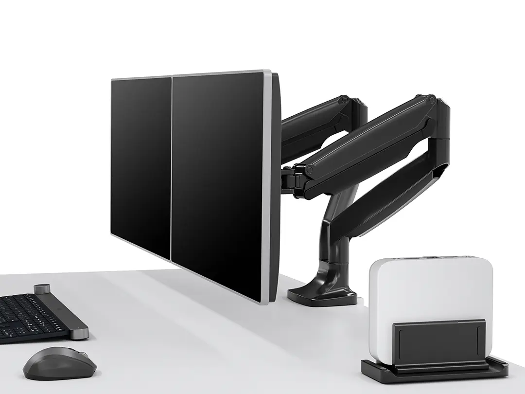 Multibrackets M Deskmount Gas Spring Dual Black Monitor Arm Photo 18