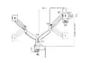 Multibrackets M Deskmount Gas Spring Dual Black Monitor Arm Photo 24
