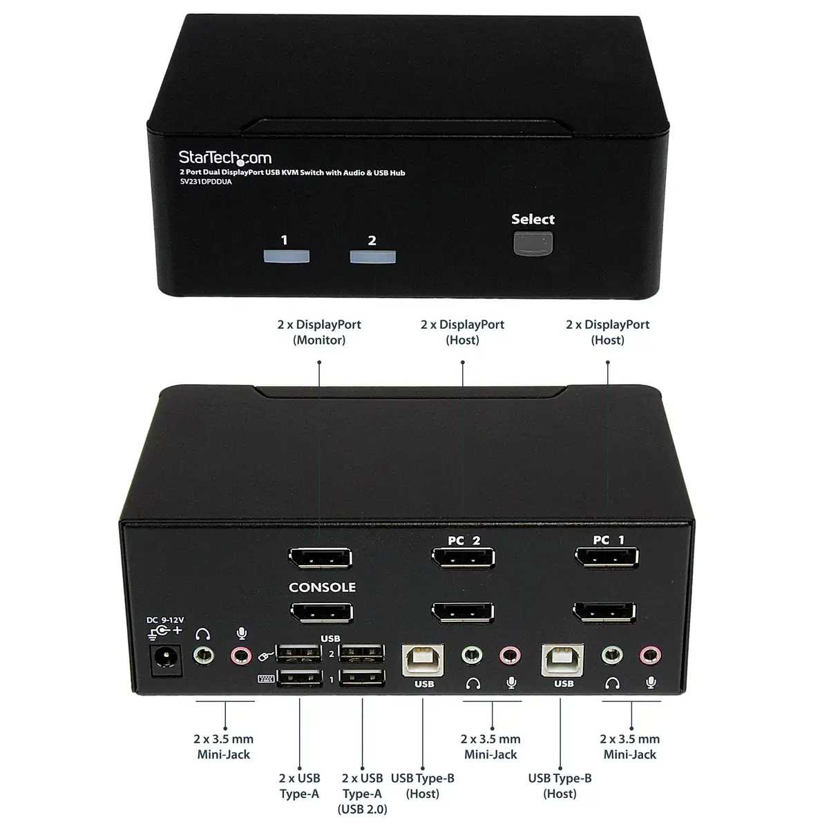 StarTech 2 porta Dual DisplayPort KVM SV231DPDDUA Photo 8