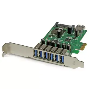 PCIe USB 3.0 7-Port Expansion Card StarTech PEXUSB3S7 — Full-height/Low-profile, Renesas chipset, 5 Gbit/s