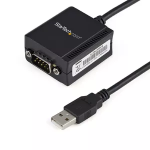 USB uz Seriālo RS232 adaptera kabelis StarTech ICUSB2321F — 1 ports, DB-9 uz USB-A, 0,2 m, FTDI, COM retention, melns
