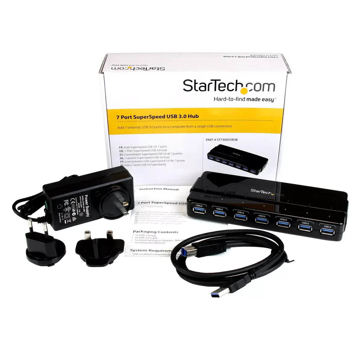 StarTech 7-portu USB 3.0 koncentrators ST7300USB3B Photo 6