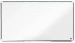 Доска белая NOBO Premium Plus 873 x 485 мм — эмалированная магнитная, стационарная