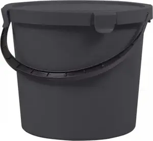 Spainis ar vāku plast team 10 l, tumši pelēks, korpuss PPR, rokturis PPH, 290×290×238 mm