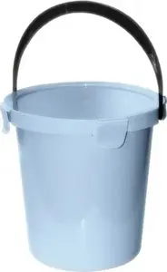Spainis ar vāku plast team Pflückeimer 5 l, gaiši zils, PPR, Ø220×H220 mm, ar rokturi