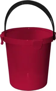 Spainis ar vāku plast team Pflückeimer 5 L, sarkans, PPR, izmēri 220×220×220 mm, ar rokturi