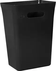 Trash bin plast team AVEDORE 10 L, black, recycled plastic, 246×192×330 mm