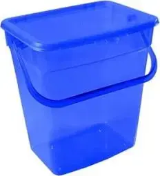 Laundry Detergent Box plast team 6 L, blue-transparent, PPR, 250×175×254 mm