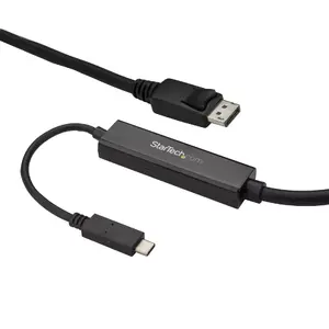 USB-C uz DisplayPort 1.2 kabelis 3 m – StarTech CDP2DPMM3MB, 4K 60Hz, HBR2, saderīgs ar Thunderbolt 3