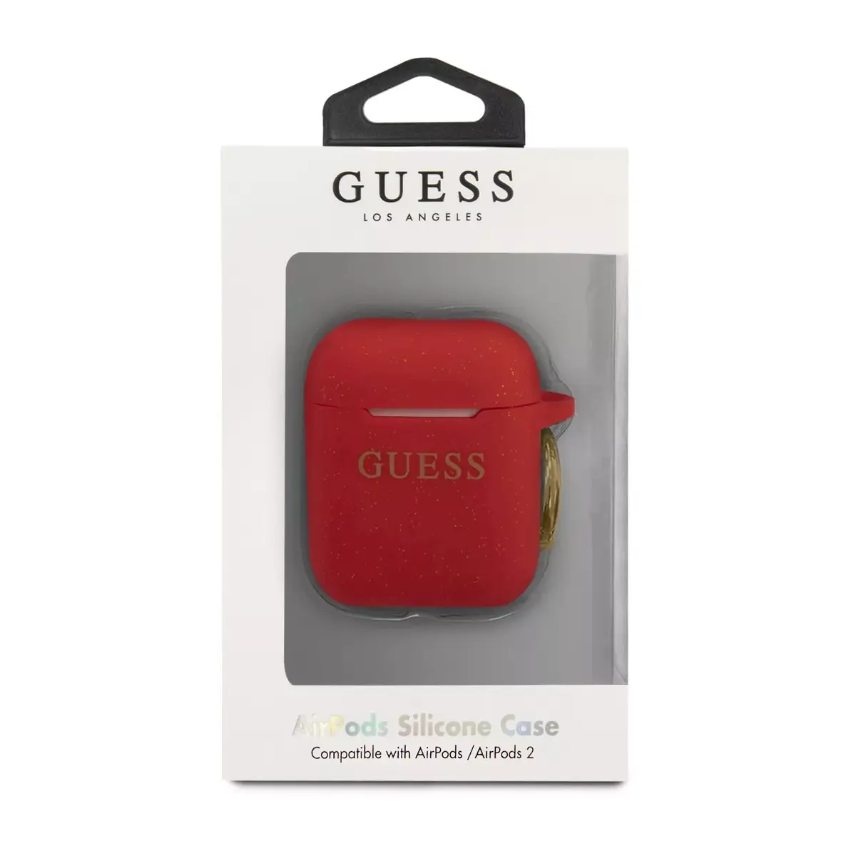 GUESS Silicone Case for Apple AirPods - Red Photo 3