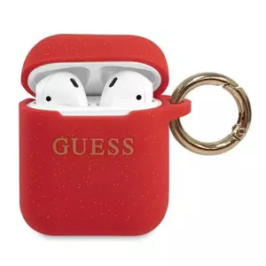 GUESS Silicone Protective Case for Apple AirPods, Red