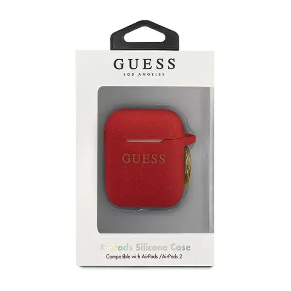 GUESS Silicone Case for Apple AirPods - Red Photo 5