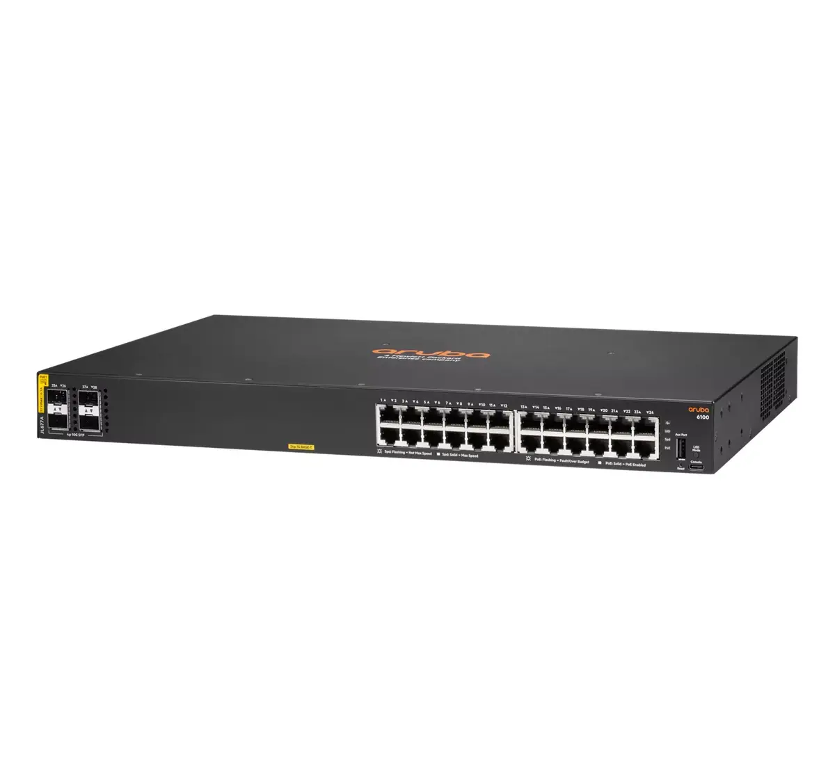 Pārvaldāms slēdzis HPE Aruba Networking Aruba 6100 24G Class4 PoE 4SFP+ 370W Photo 2