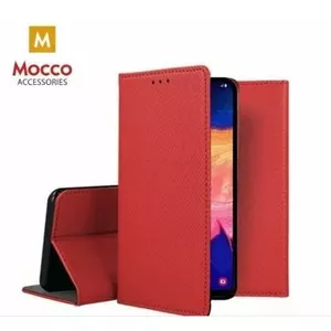 Mocco Book Case for Samsung Galaxy A42 5G — Red, Smart Magnet closure, wallet-style protection