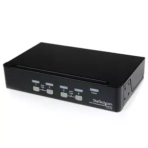 KVM-переключатель StarTech 4 порта VGA USB с USB-хабом, 1920x1440, 1U стальной корпус, 110–240 В