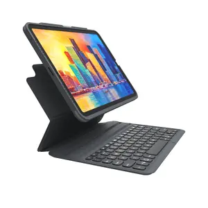 Zagg Pro Keys Wireless Bluetooth Tablet Keyboard for Apple iPad 10.9 German Layout Black and Grey