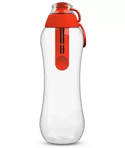 Ūdens filtru pudele Dafi SOFT 0,7 L, sarkana, 2 kārtridži