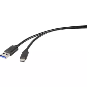 USB cable Renkforce RF-4599658 USB 3.2 Gen 1 0.5 m USB A USB C Black