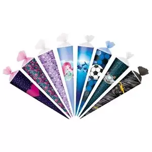 School cone HERLITZ Round 700 mm, mixed designs, B 160 x H mm