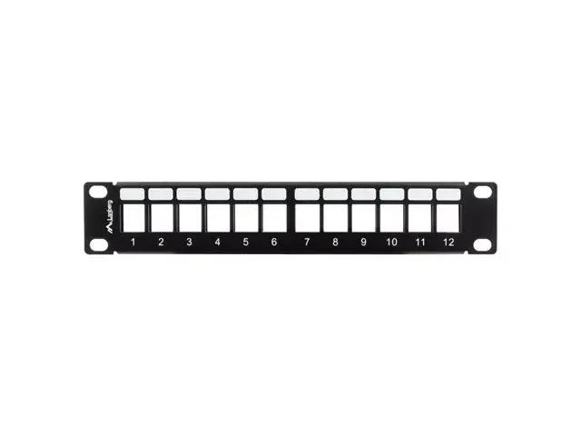 Stendera bloks LANBERG PPKS-9112-B 1U 12 porti Photo 3