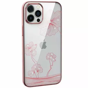 Чехол для iPhone 12 mini Devia Crystal Flora, розовое золото