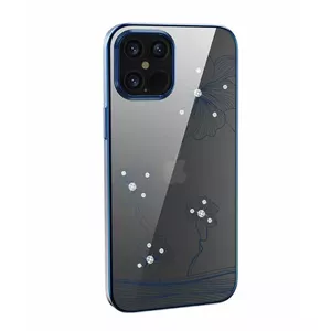 Чехол для телефона Devia Crystal Flora для iPhone 12 Pro Max — прозрачный синий, тонкий