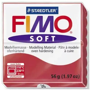 Пластика FIMO soft 56 г, красная — запекаемая при 110 °C