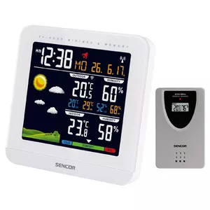 Метеостанция SENCOR SWS 5600 — беспроводная LCD, внутр./наруж. темп. -20–50/ -10–50°C, влажность 20–99%, питание AAA