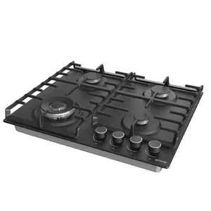 Gorenje Hob GW642AB Gas, Number of burners/cooking zones 4, Mechanical, Black