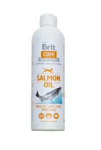 Dog supplement oil Brit Care Salmon Oil 250 g — liquid, preservative-free, improves skin and coat