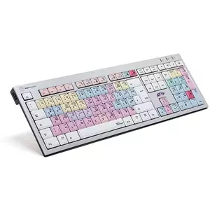 Klavieture Logickeyboard Avid Pro Tools QWERTZ Vācu Melna Sudraba