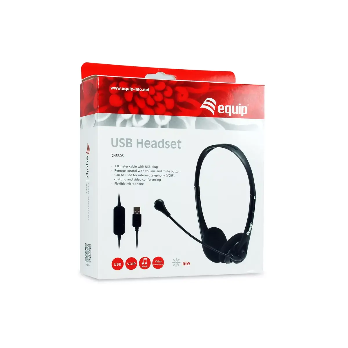 Austiņas Equip USB Headset Photo 3