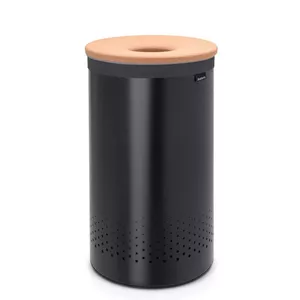 Laundry Bin BRABANTIA 120022 60L Round Black Cork Lid