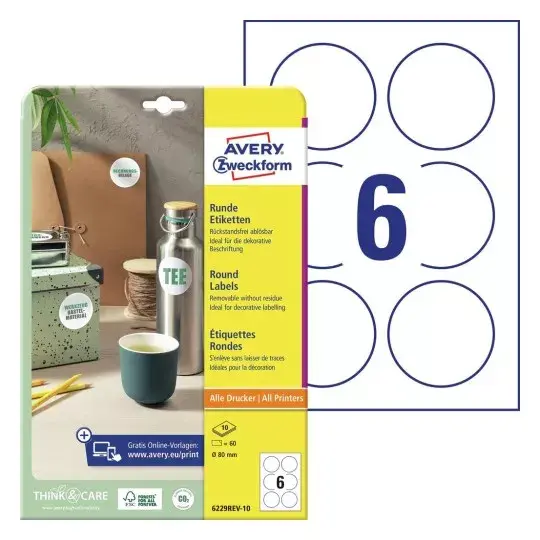 self-adhesive label Avery 6229REV-10 Photo 2