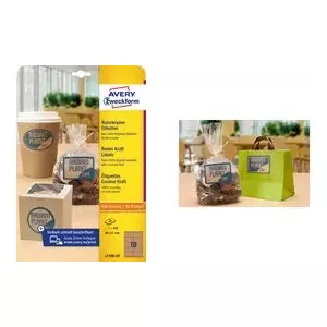 Uzlīmes Avery L7109-25 — 210 x 297 mm kraft papīrs, 100% pārstrādāts, 25 loksnes