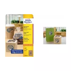 AVERY Круглые наклейки L7105-25 40 мм крафт-бумага 100% — 25 листов