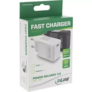 Зарядное устройство USB PD InLine 31500C Один USB-C 20W Белое