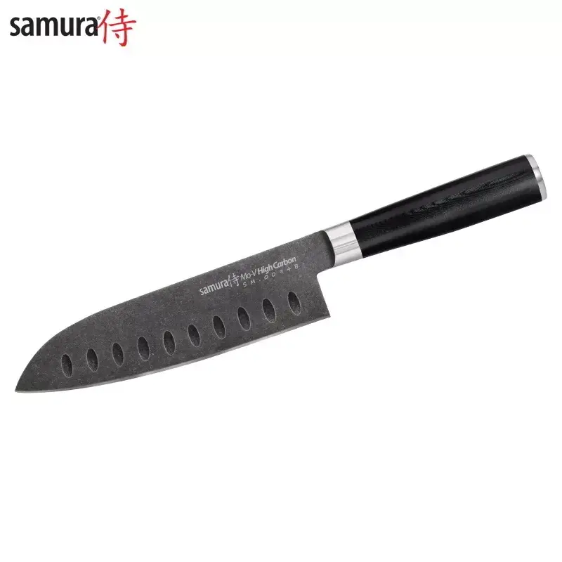 Samura MO-V Stonewash Santoku nazis Photo 1