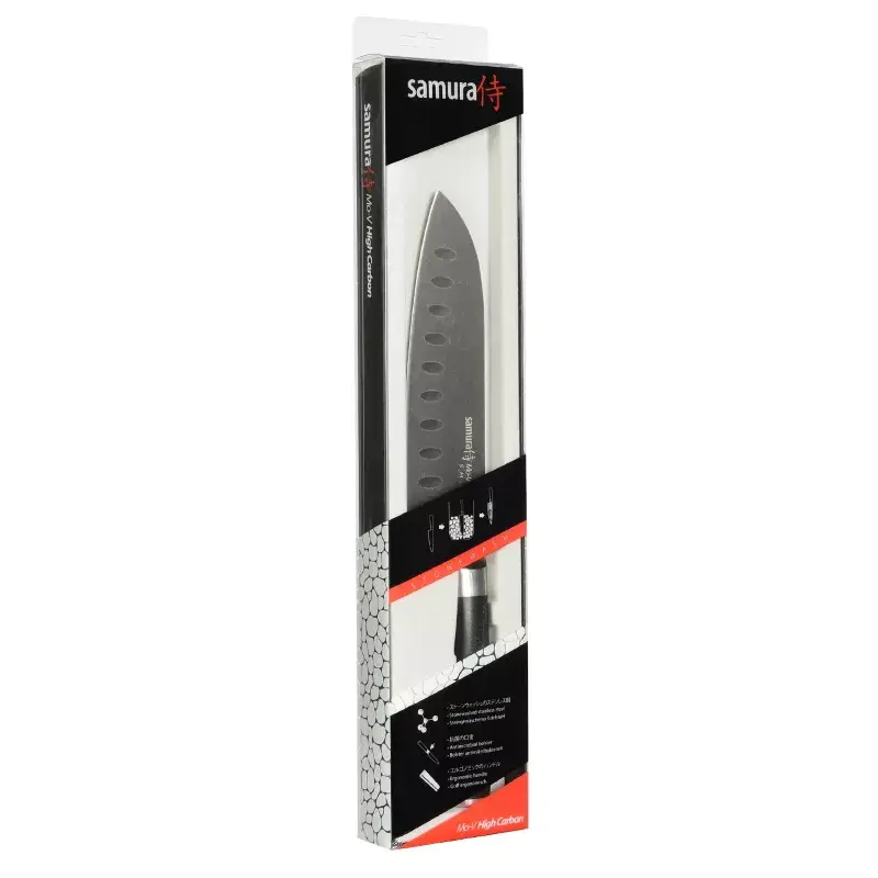 Samura MO-V Stonewash Santoku nazis Photo 13