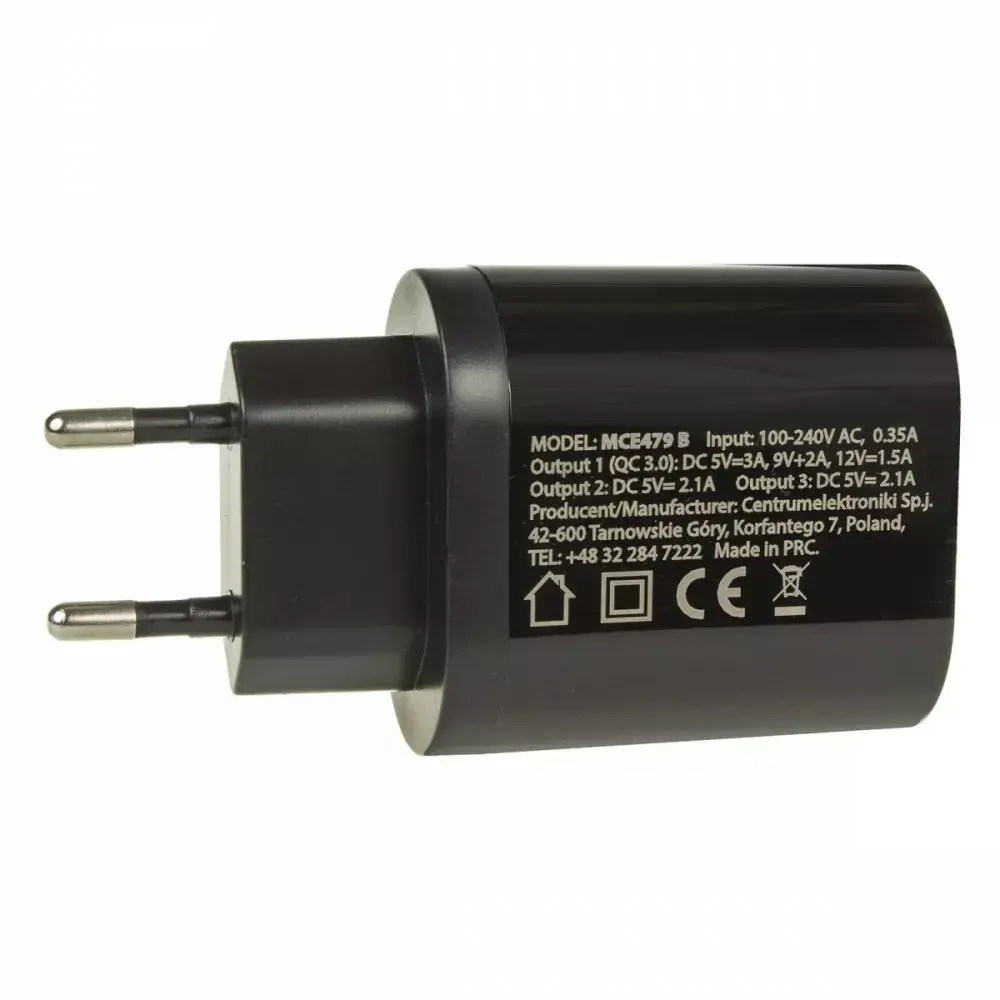 USB charger MACLEAN MCE479B — 3 ports 18W Photo 3