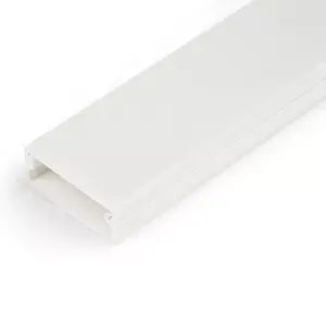 StarTech.com Solid Cable Management Raceway with Adhesive Tape & Cover, 1-1/4"(32mm)W x 3/8"(11mm)H - 3ft(1m) length, PVC Network/Power Cord Hider/Wall Wire Duct, Max 12 Cables, UL Listed