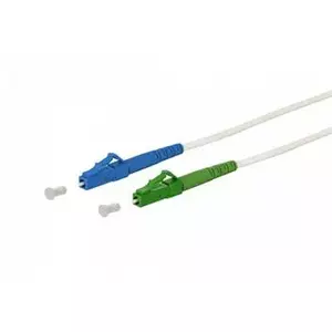 Simplex LC/APC to LC/UPC fiber optic cable 3 m, 9/125 µm singlemode, white, 3 mm, LSZH