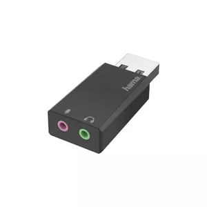 Hama 00200323 kabeļu spraudņu pāreja USB 2x3.5 mm Melns